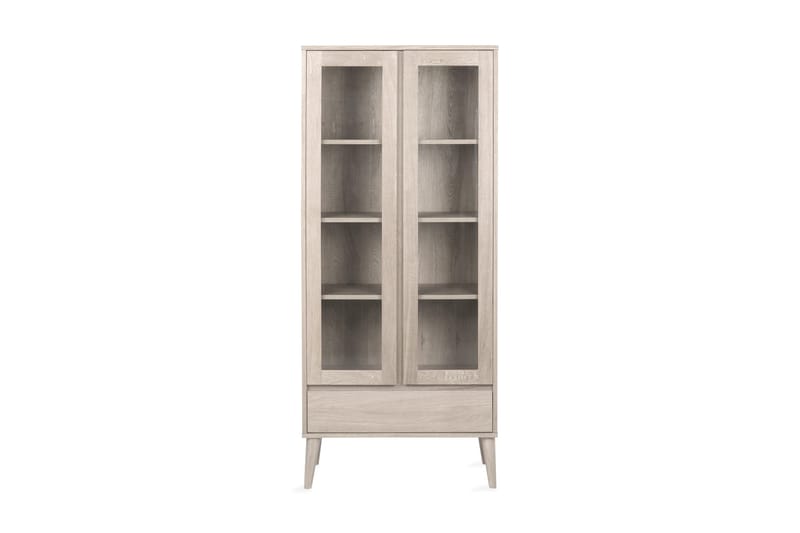 Bellor Opbevaringsmøbler Hvidpigmenteret 80 cm - Hvidpigmenteret - Opbevaring - Skab - Vitrineskabe