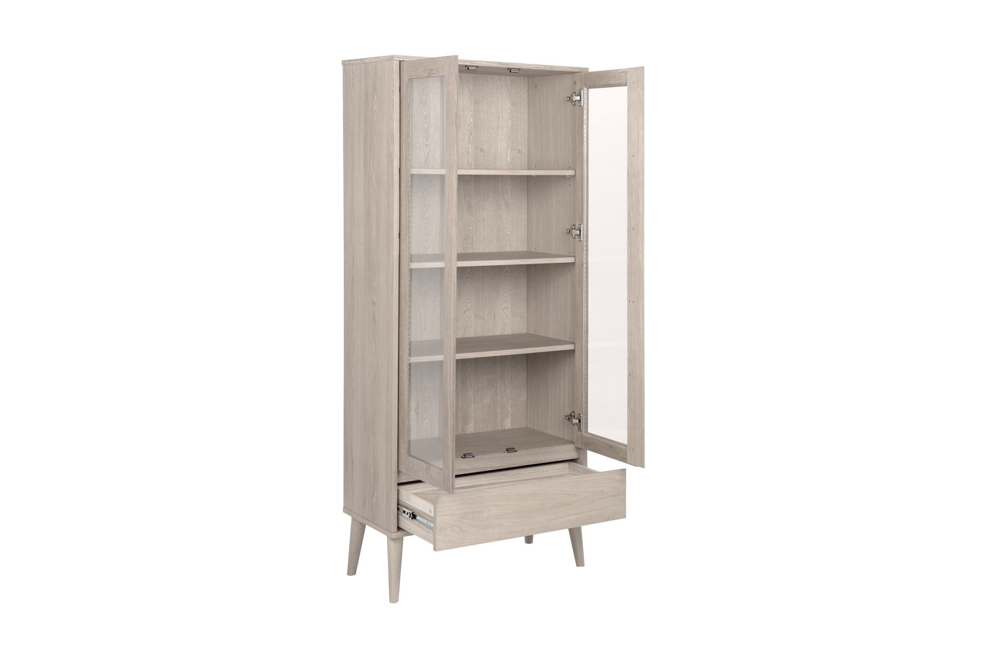Bellor Opbevaringsmøbler Hvidpigmenteret 80 cm - Hvidpigmenteret - Opbevaring - Skab - Vitrineskabe