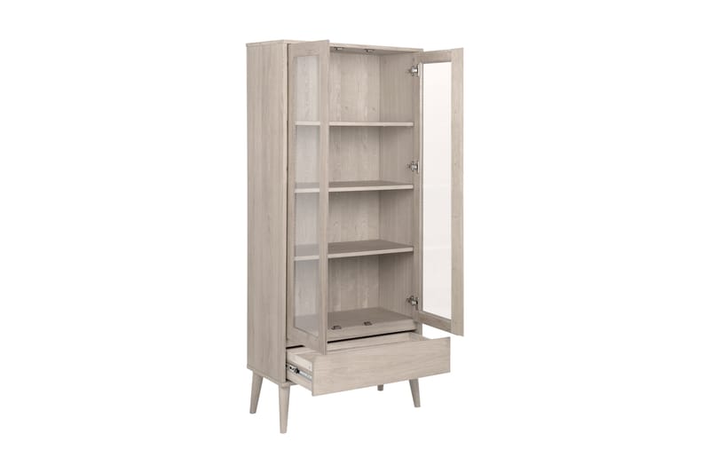 Bellor Opbevaringsmøbler Hvidpigmenteret 80 cm - Hvidpigmenteret - Opbevaring - Skab - Vitrineskabe