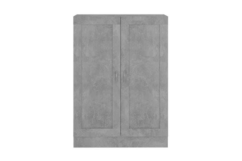 bogskab 82,5x30,5x115 cm spånplade betongrå - Grå - Opbevaring - Skab - Vitrineskabe