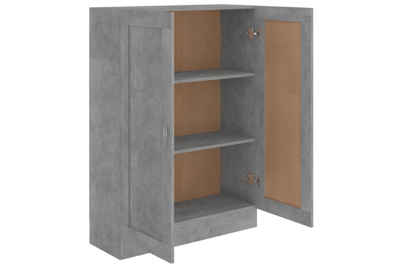 bogskab 82,5x30,5x115 cm spånplade betongrå - Grå - Opbevaring - Skab - Vitrineskabe