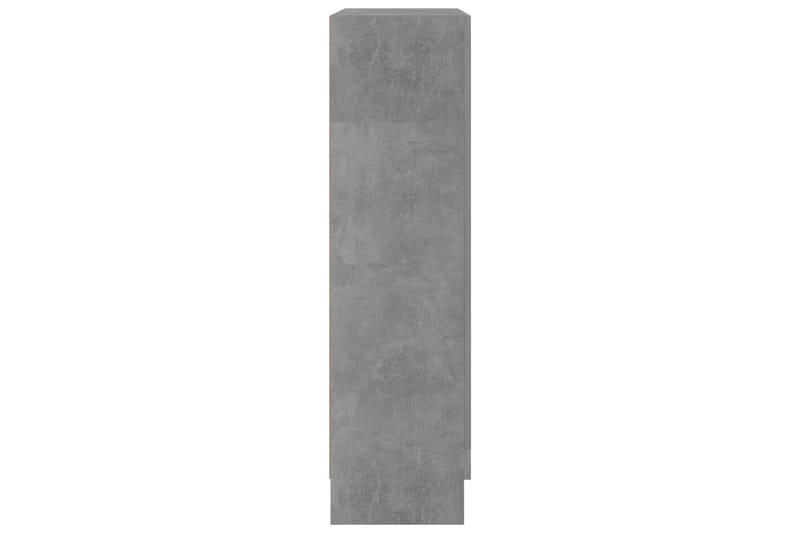 bogskab 82,5x30,5x115 cm spånplade betongrå - Grå - Opbevaring - Skab - Vitrineskabe