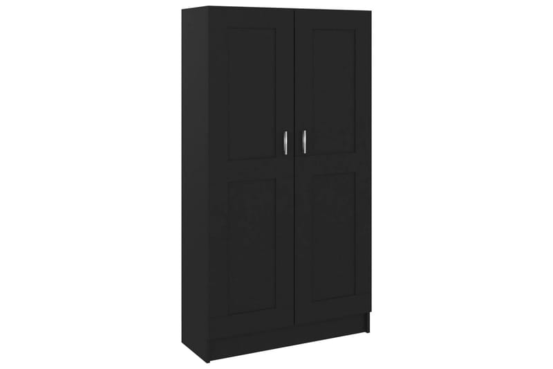 bogskab 82,5x30,5x150 cm spånplade sort - Sort - Opbevaring - Skab - Vitrineskabe