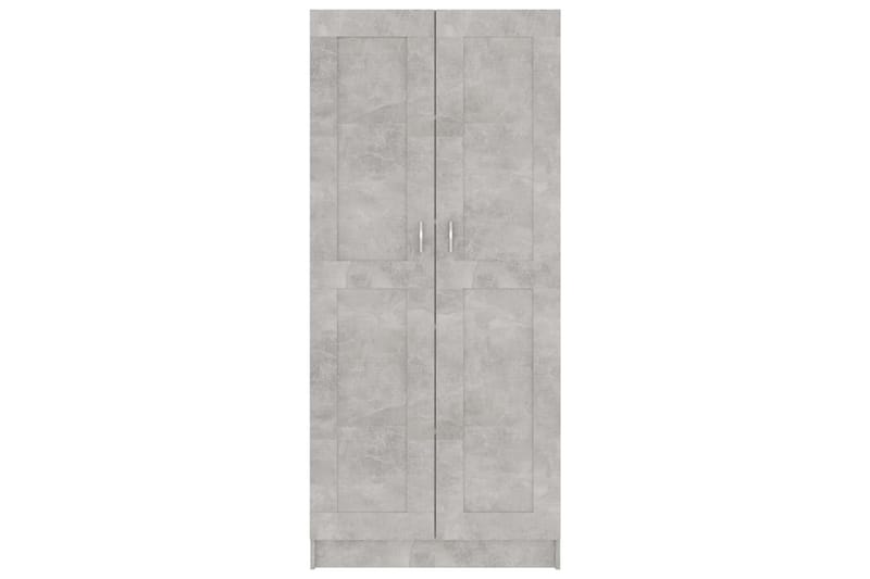 bogskab 82,5x30,5x185,5 cm spånplade betongrå - Grå - Vitrineskabe