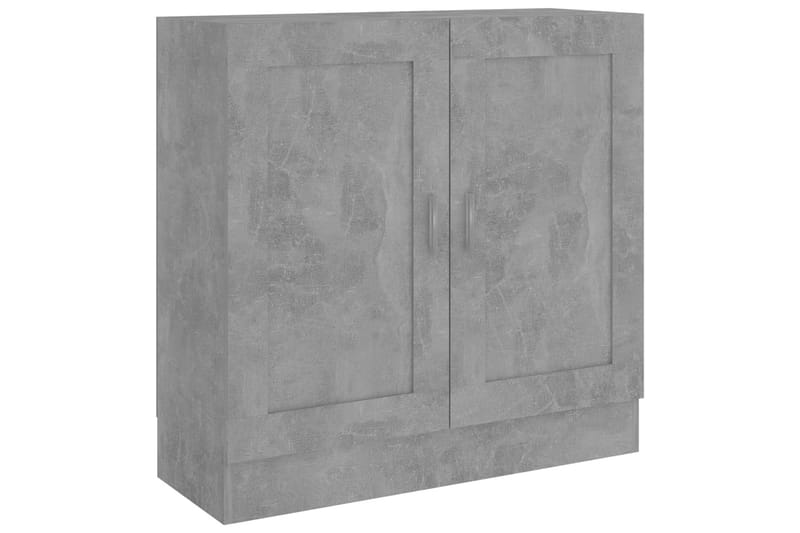 bogskab 82,5x30,5x80 cm spånplade betongrå - Grå - Opbevaring - Skab - Vitrineskabe