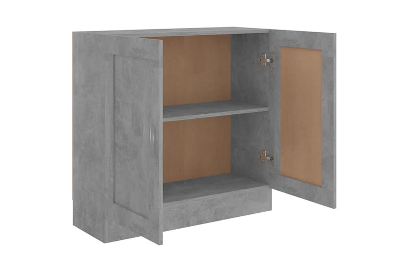 bogskab 82,5x30,5x80 cm spånplade betongrå - Grå - Opbevaring - Skab - Vitrineskabe