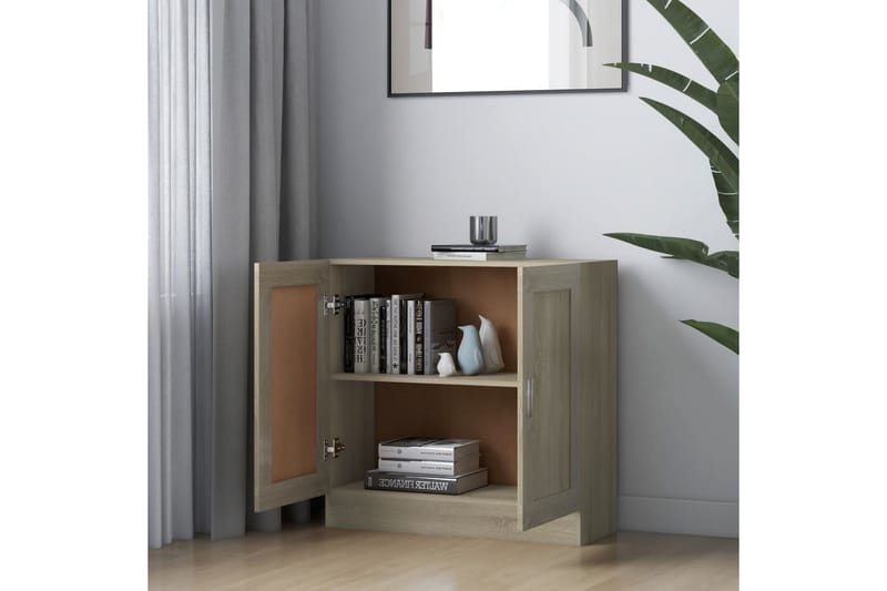 bogskab 82,5x30,5x80 cm spånplade sonoma-eg - Brun - Opbevaring - Skab - Vitrineskabe