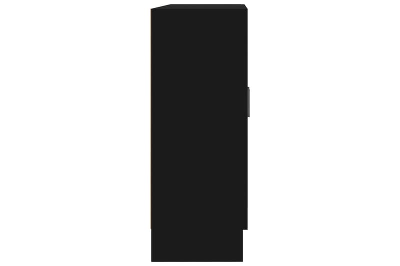 bogskab 82,5x30,5x80 cm spånplade sort - Sort - Vitrineskabe