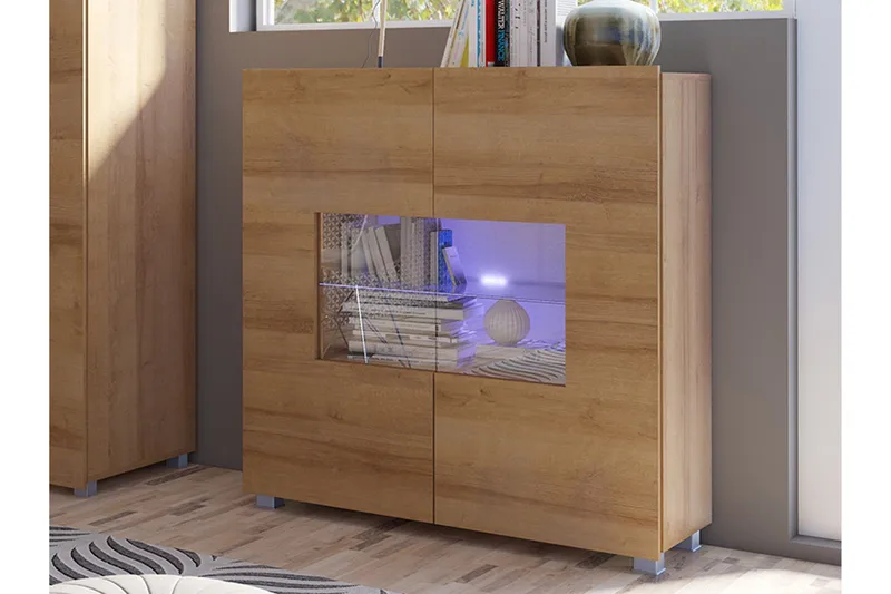 Calabrini vitrineskab 100x35x107 cm - Opbevaring - Skab - Vitrineskabe