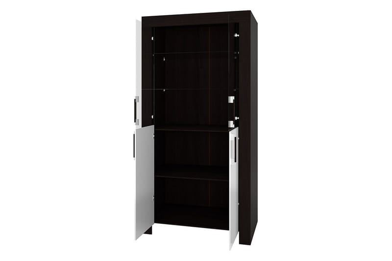 Cezar Vitrineskab 100x42x201 cm - Beige / Grå - Opbevaring - Skab - Vitrineskabe