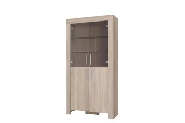 Cezar Vitrinskåp 100x42x201 cm Ek - Opbevaring - Skab - Vitrineskabe