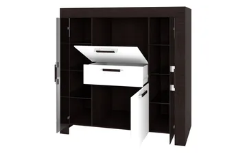 Cezar Vitrinskåp 130x42x131 cm Ek - Opbevaring - Skab - Vitrineskabe
