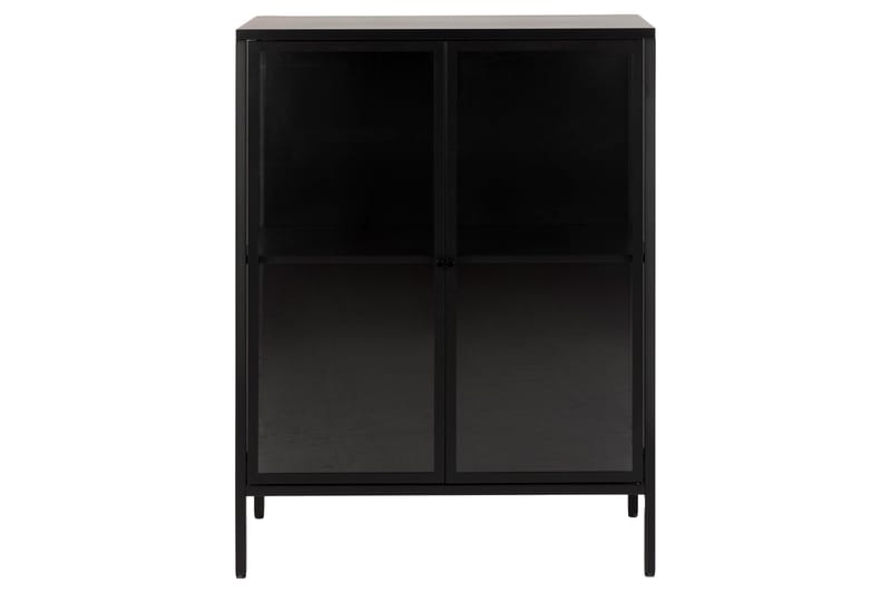 Crabtree Vitrineskab 98,7 cm - Sort - Opbevaring - Skab - Vitrineskabe