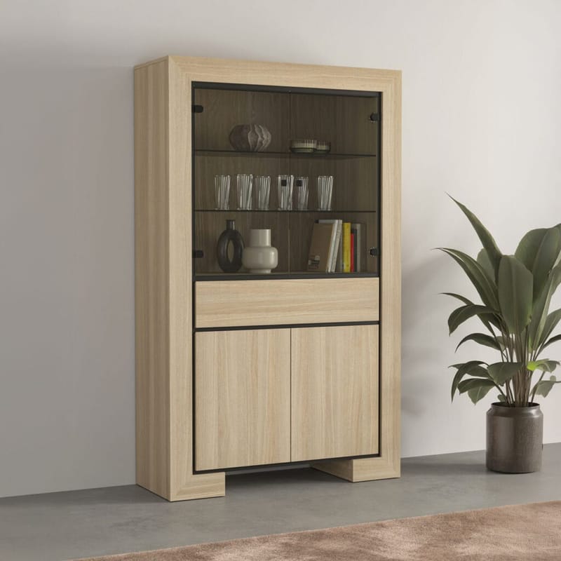 Vitrineskab Cuba II 4 Døre 1 Skuffe - Opbevaring - Skab - Vitrineskabe