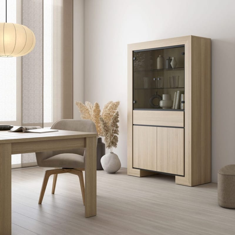 Vitrineskab Cuba II 4 Døre 1 Skuffe - Opbevaring - Skab - Vitrineskabe