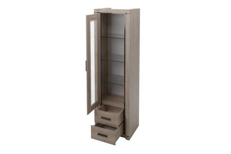 Dallas vitrineskab 58x43,5x192 cm - Opbevaring - Skab - Vitrineskabe
