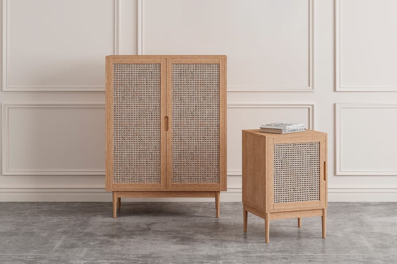 Djack Vitrineskab 80 cm - Brun - Opbevaring - Skab - Vitrineskabe