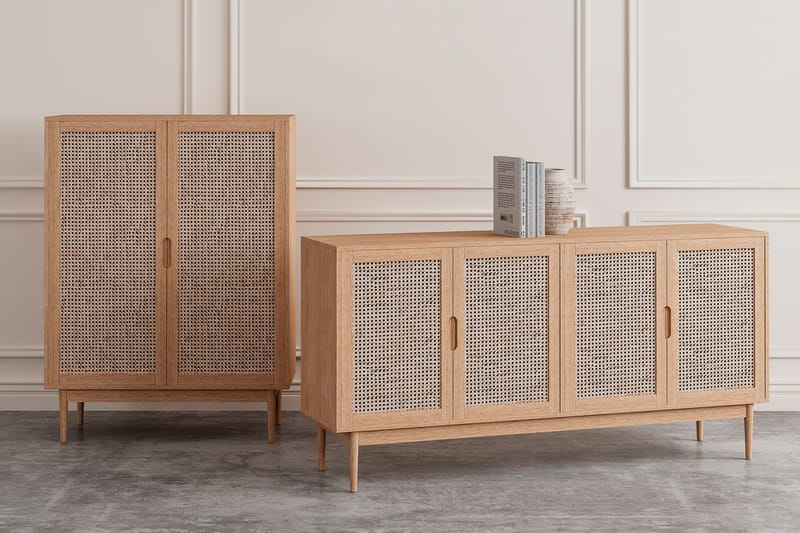 Djack Vitrineskab 80 cm - Brun - Opbevaring - Skab - Vitrineskabe