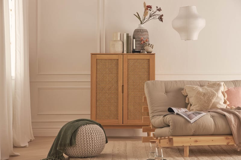 Djack Vitrineskab 80 cm - Brun - Opbevaring - Skab - Vitrineskabe