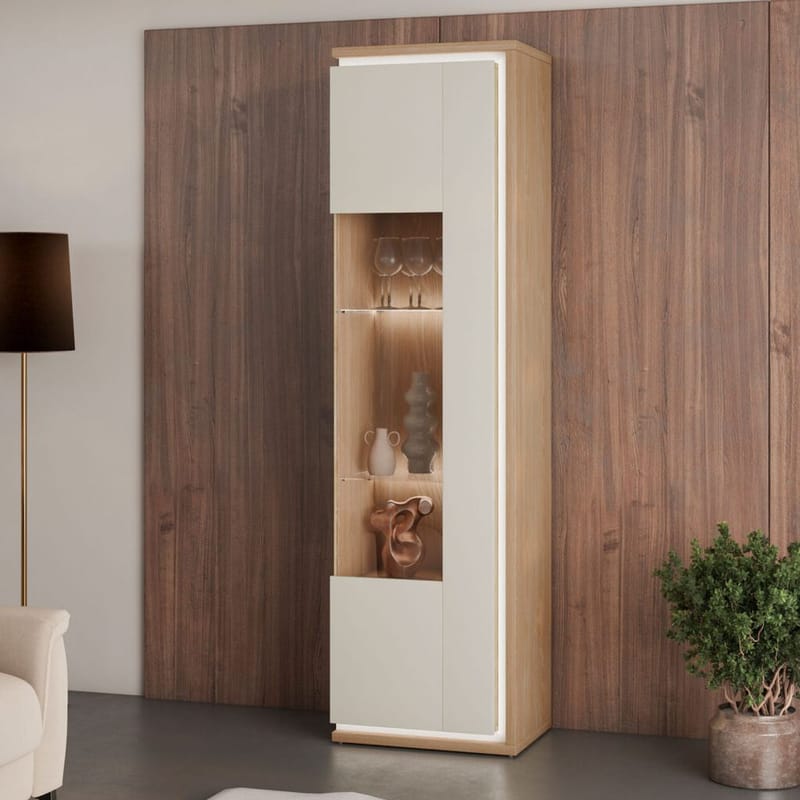 Vitrineskab Dore 1 Dør Højre - Opbevaring - Skab - Vitrineskabe