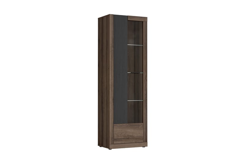 Elhovo Vitrineskab 41x63 cm - Brun - Opbevaring - Skab - Vitrineskabe
