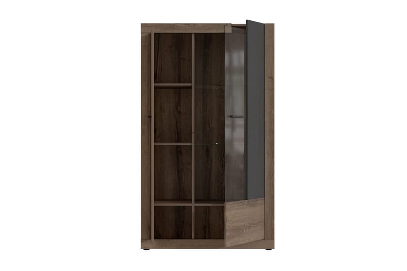 Elhovo Vitrineskab 41x93 cm - Brun - Opbevaring - Skab - Vitrineskabe