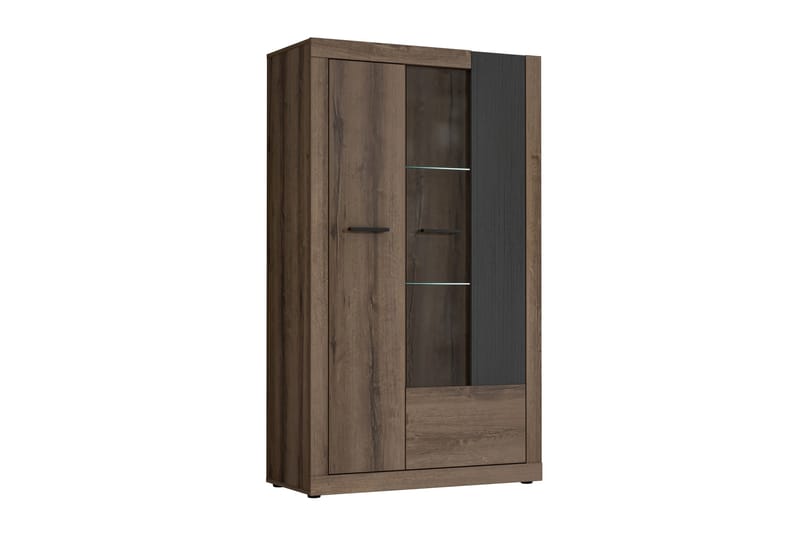 Elhovo Vitrineskab 41x93 cm - Brun - Opbevaring - Skab - Vitrineskabe