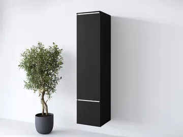 vitrineskab Høj skabssøjle VERA TYP 001 + LED sort - Opbevaring - Skab - Vitrineskabe