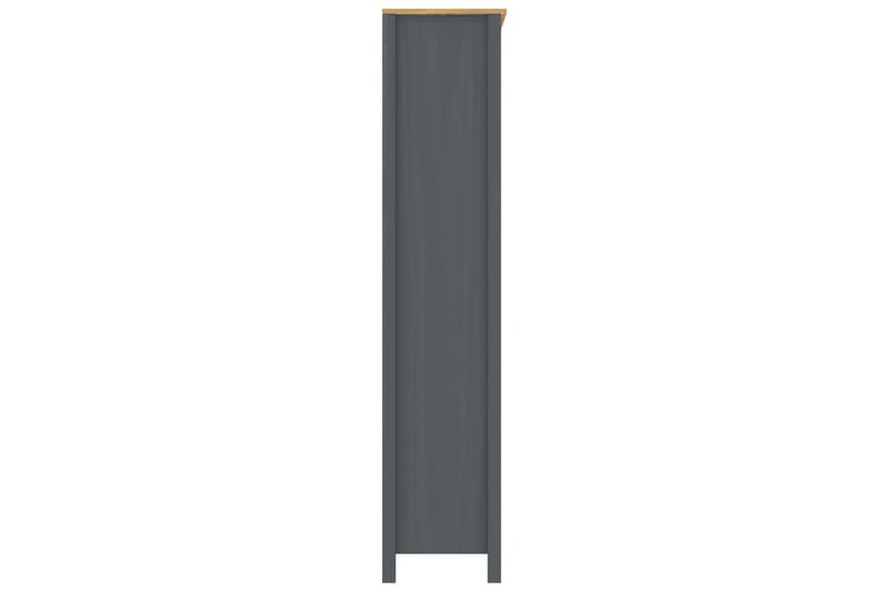 Højskab Hill Range 85x37x170,5 cm Massivt Fyrretræ Grå - Opbevaring - Skab - Vitrineskabe