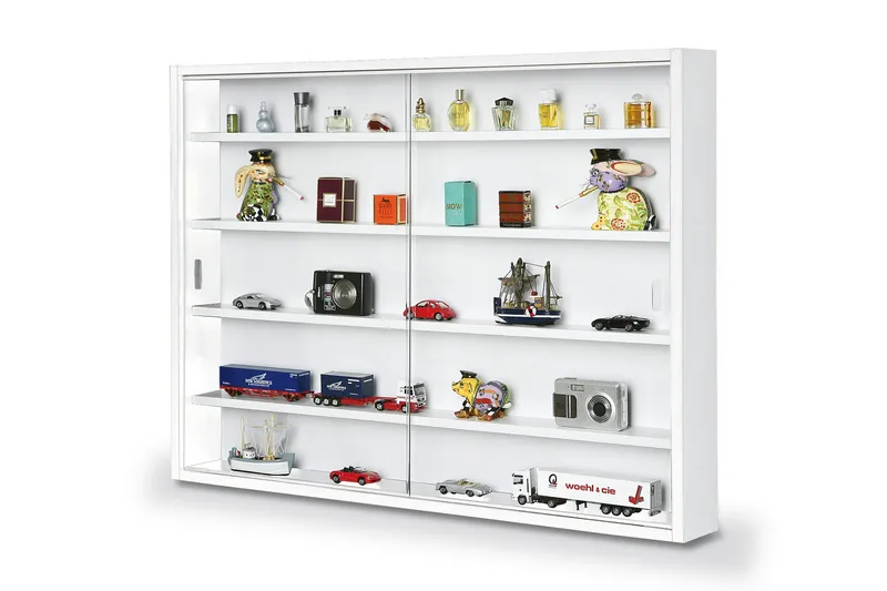 Imogen Vitrineskab 80 cm - Hvid/Glas - Opbevaring - Skab - Vitrineskabe