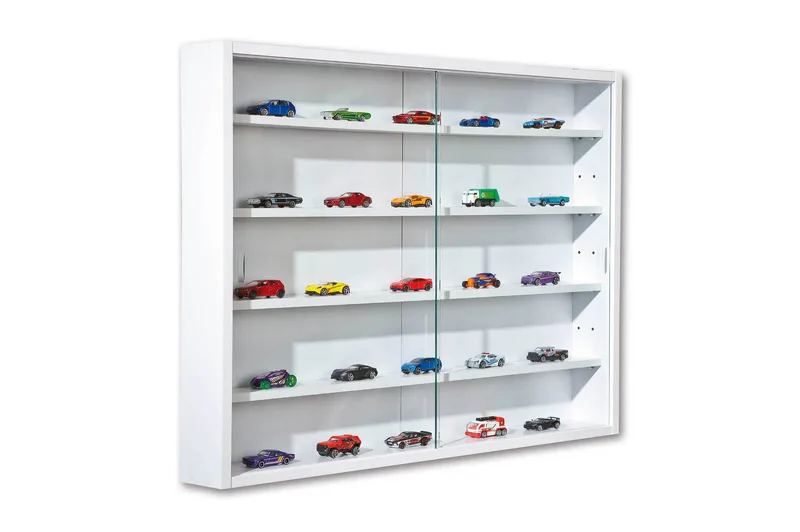 Imogen Vitrineskab 80 cm, Hvid/Glas