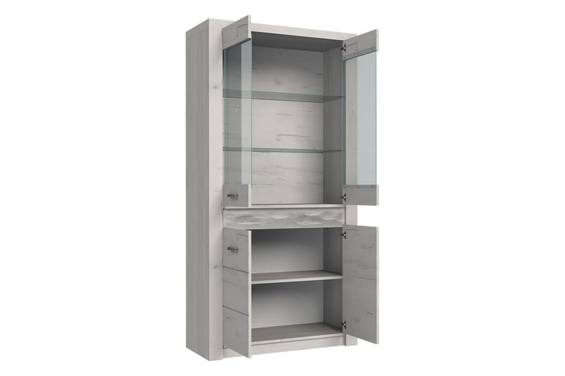 Indianapolis vitrineskab 96x42x192 cm - Opbevaring - Skab - Vitrineskabe