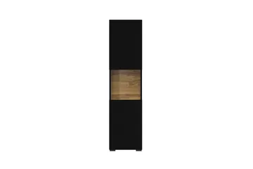 Jestine Vitrineskab 140 cm - Sort - Opbevaring - Skab - Vitrineskabe