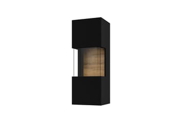 Jestine Vitrineskab 95 cm - Sort - Opbevaring - Skab - Vitrineskabe