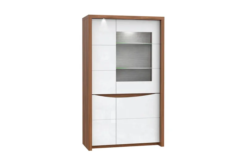 Keoisha Vitrineskab 94x159 cm, Brun / hvid