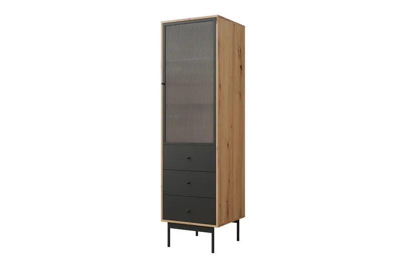 Kintore Vitrineskab 180 cm, Sort