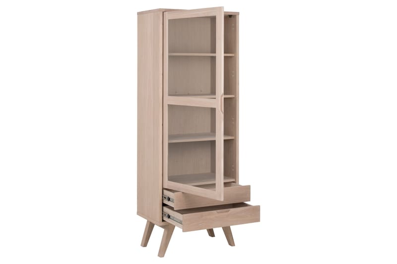 Kolinis Vitrineskab 190 cm - Hvid - Opbevaring - Skab - Vitrineskabe