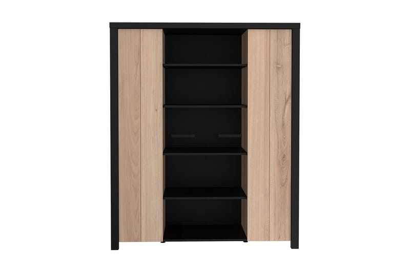 Konitsa Vitrineskab 52x130 cm - Brun/Sort - Opbevaring - Skab - Vitrineskabe