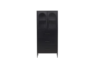 La Paz Vitrineskab 70x160 cm Sort - Opbevaring - Skab - Vitrineskabe