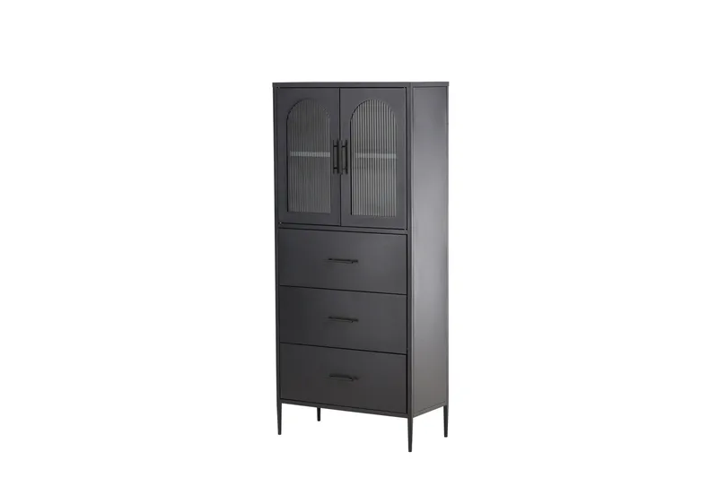 La Paz Vitrineskab 70x160 cm Sort, undefined