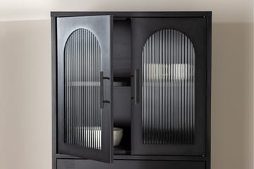 La Paz Vitrineskab 70x160 cm Sort - Opbevaring - Skab - Vitrineskabe