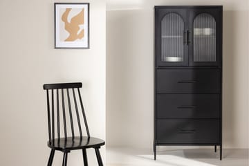 La Paz Vitrineskab 70x160 cm Sort - Opbevaring - Skab - Vitrineskabe