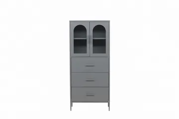 La Paz vitrineskab 70x160 cm lysegrå - Opbevaring - Skab - Vitrineskabe
