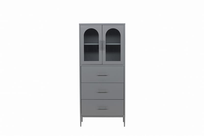 La Paz vitrineskab 70x160 cm lysegrå - Opbevaring - Skab - Vitrineskabe