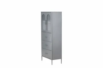La Paz vitrineskab 70x160 cm lysegrå - Opbevaring - Skab - Vitrineskabe