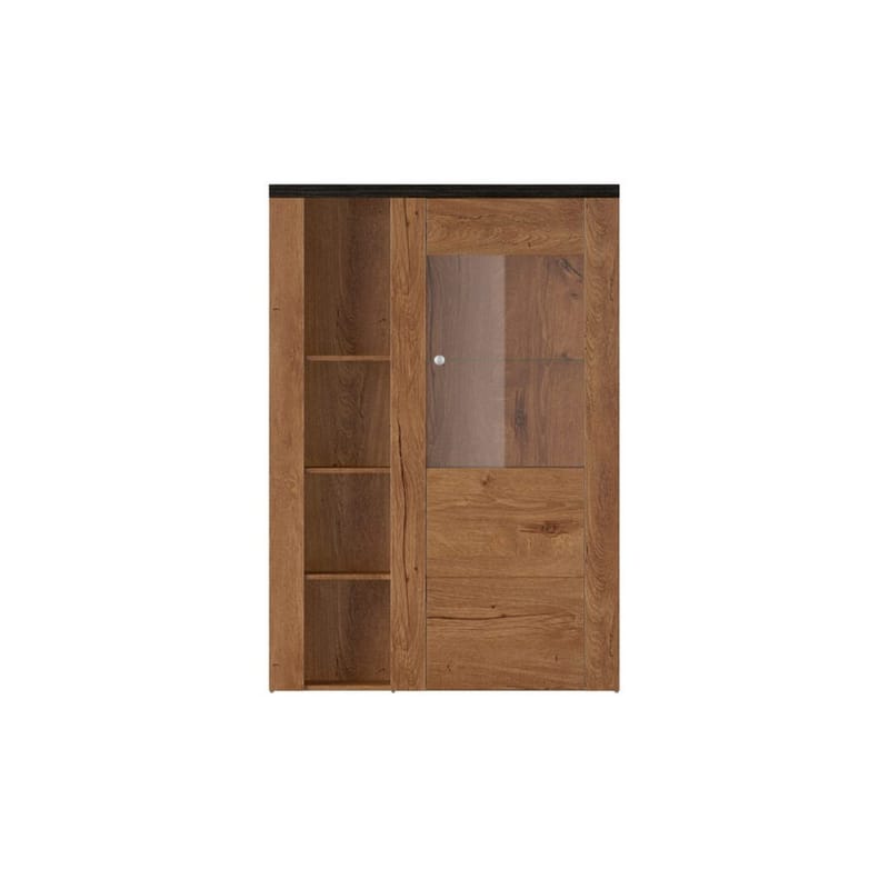 Vitrineskab Larona 1 dør - Lefkas eg, 145 cm - Opbevaring - Skab - Vitrineskabe