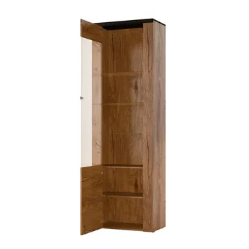 Vitrineskab Larona 1 dør - Lefkas eg, 206 cm - Opbevaring - Skab - Vitrineskabe
