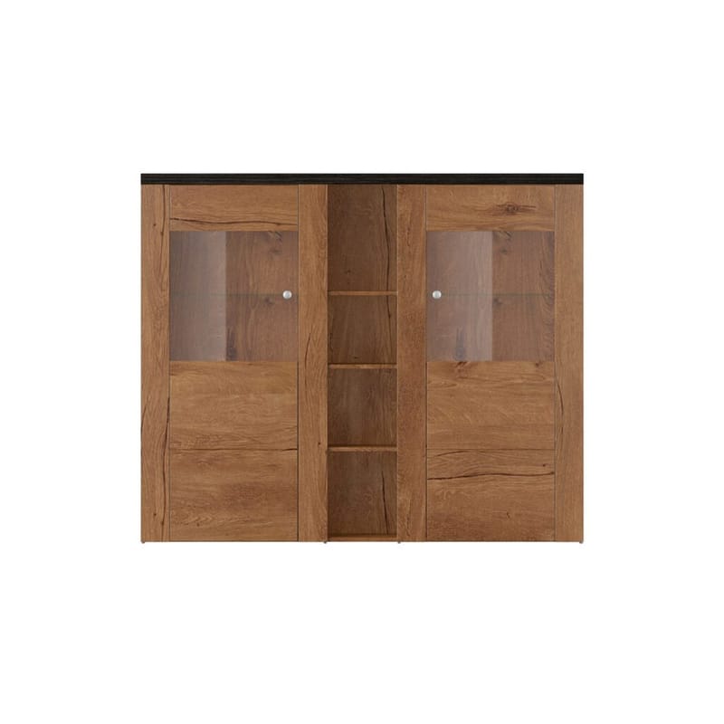 Vitrineskab Larona 2 døre - Lefkas eg - Opbevaring - Skab - Vitrineskabe