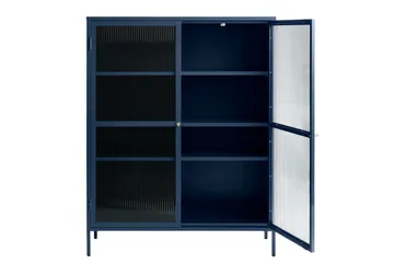 Lazarus Vitrineskab 111x140 cm - Blå - Opbevaring - Skab - Vitrineskabe