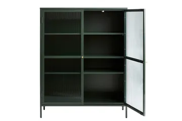 Lazarus Vitrineskab 111x140 cm - Grøn - Opbevaring - Skab - Vitrineskabe